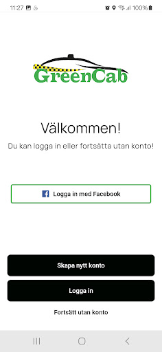 Android application Greencab screenshort