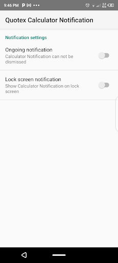 Quotex Calculator Notifier Screen 2
