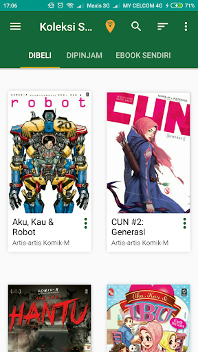 E-Library Screen 2
