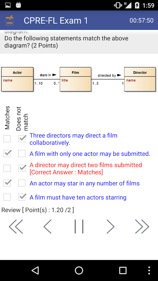 Android application CPRE-FL exam simulator 1 screenshot