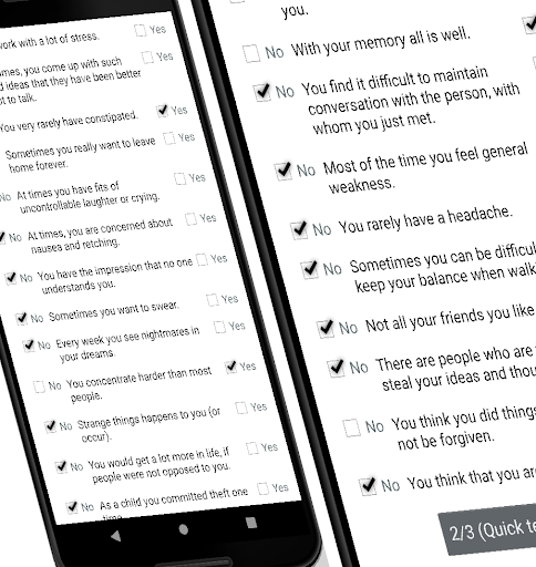 Android application MMPI II - Complete Psychologic screenshort