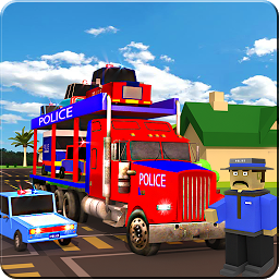 Icon image Blocky Police Transport Truck