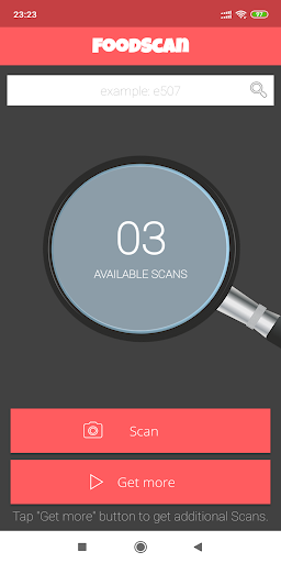 E Numbers Detector Screen 2