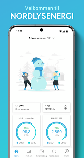 Android application NordlysEnergi screenshort