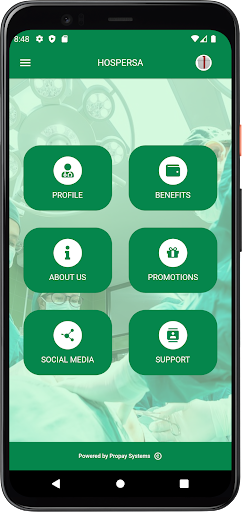 Android application Hospersa screenshort