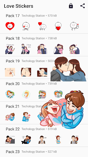 Android application Love Stickers for WhatsApp :WA screenshort