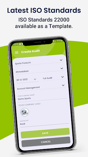 Nifty ISO 22000 Audit Screen 2