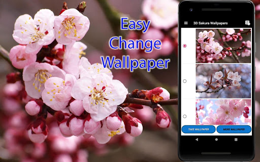 Android application 3D Sakura Live Wallpaper 2024 screenshort