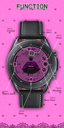 Black Pink Glitter_Watchface Screen 2