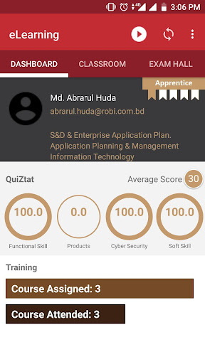 Android application eLearning screenshort