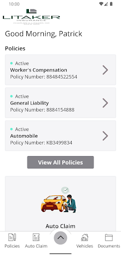 Litaker Insurance Online Screen 2