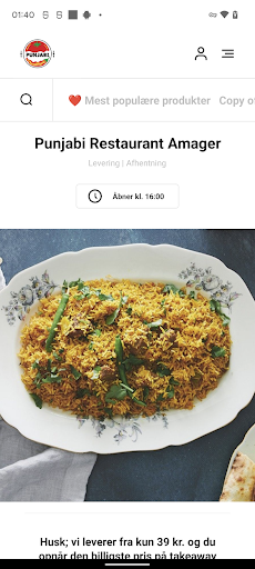 Android application Punjabi Restaurant screenshort