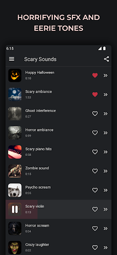 Scary horror sounds Screen 2