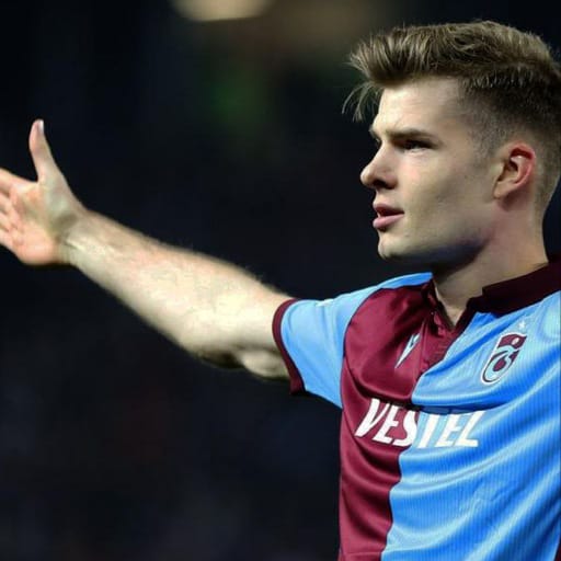 Alexander Sorloth 4K Wallpaper logo