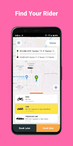 Taxii- Request Ride and Earn Screen 2