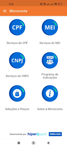 Android application Microconta screenshort