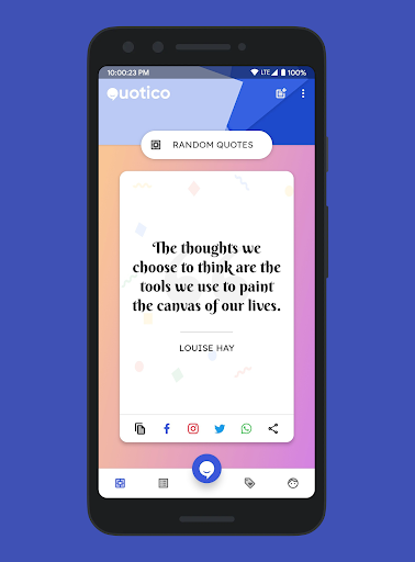 Android application Quotico - Create Quotes, Poetr screenshort