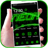 Neon light Theme Green Tech icon