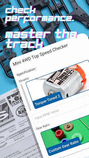Android application Mini 4WD Speed Checker screenshort