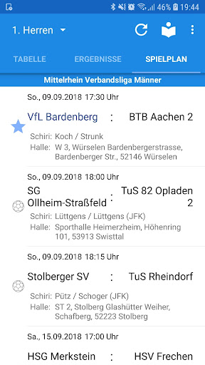 VfL Bardenberg Handball Screen 2