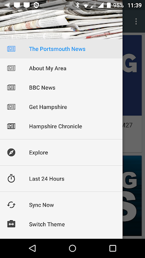 Android application Portsmouth local news screenshort