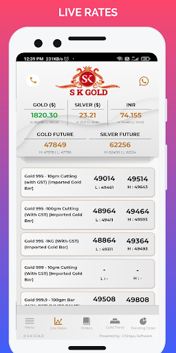 Android application S K Gold screenshort
