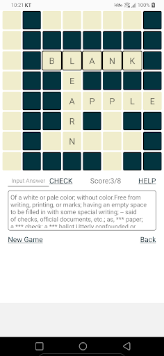 Infinite Crossword Screen 2