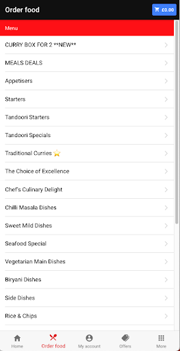 Anika Indian Takeaway Screen 2