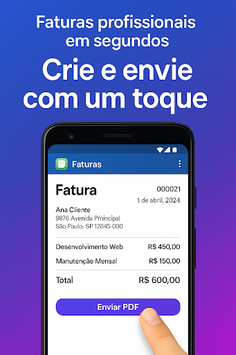 Visualização do aplicativo