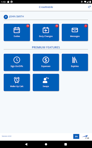 CrewMobile Screenshot
