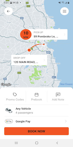 VIP Taxis Dublin Screen 3
