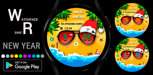 Android application NewYear Watch Face Wear OS screenshort
