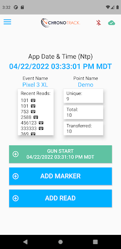 ChronoTrack MobileTrack Screen 3