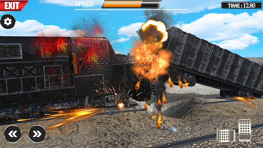 Train Vs Giant Pit Crash Games Screen 3