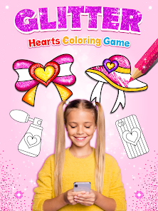 Screenshot 14 Glitter Toy Hearts para colore android