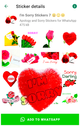 Sorry Stickers for WhatsApp screenshot 6