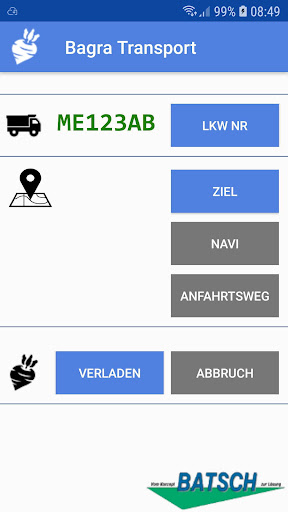 Android application Bagra Transport screenshort