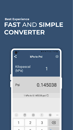 Android application kPa to Psi Converter screenshort