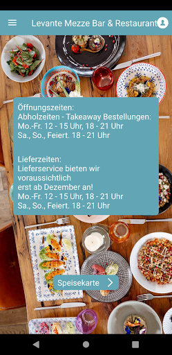 Android application Levante Mezze Bar & Restaurant screenshort