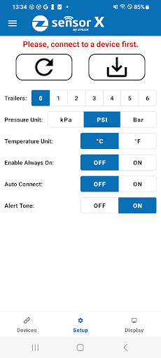 OZ Sensor X - Display Screen 2