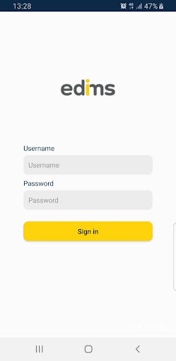Android application EDIMS screenshort