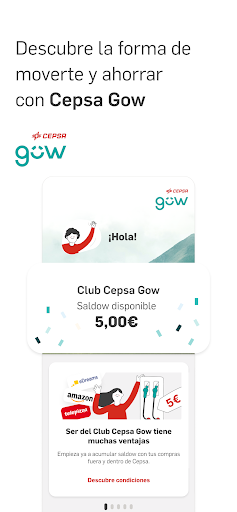 Android application Cepsa Gow. Comodidad y ahorro. screenshort