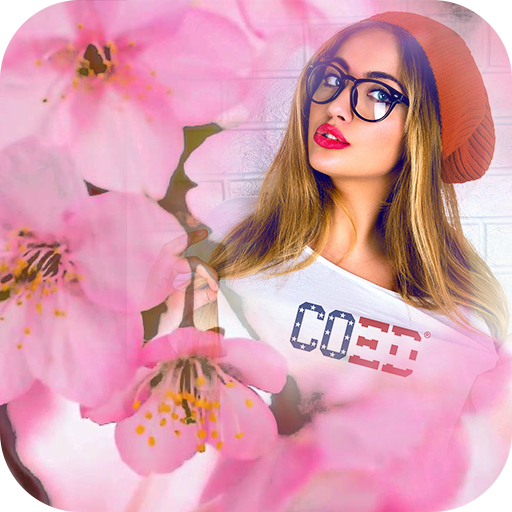 Pink Flowers Photo Frame