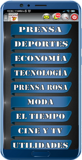 Android application Periodicos de España screenshort