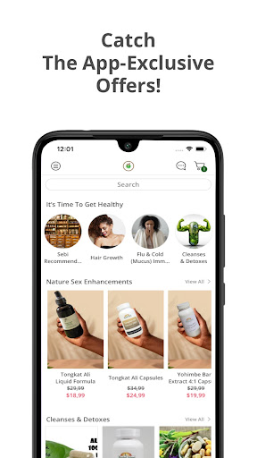 Android application BLACK HEALTH SHOP screenshort