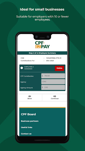 CPF EZPay Mobile Screen 3