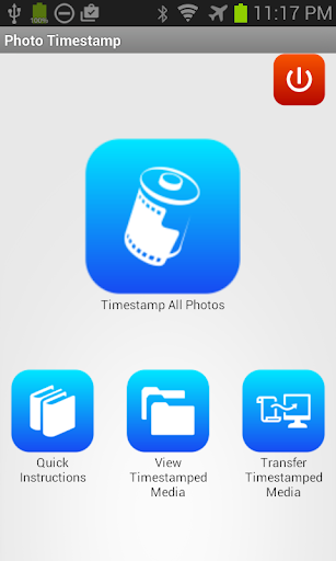 Android application Photo Timestamp screenshort