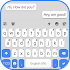Blue White Chat Keyboard Theme