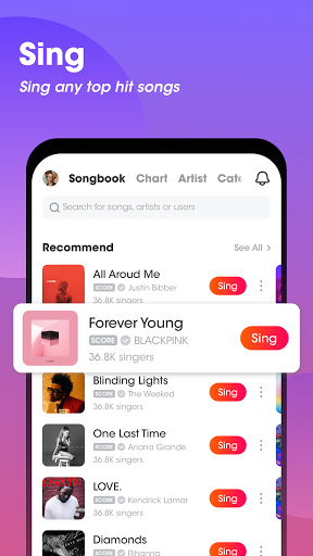 WeSing - Sing Karaoke & Free Videoke Recorder android2mod screenshots 1