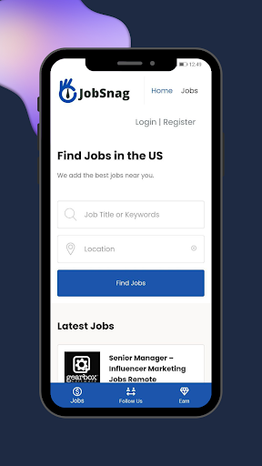 Android application JobSnag screenshort